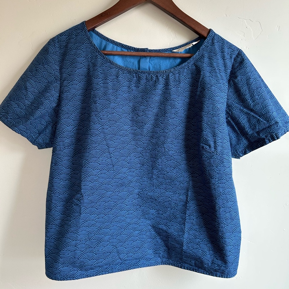 Metiseko Womens 100% organic cotton Casual Shirt XXL short Sleeve button back